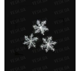 Снежинка декоративная 11х11 см уп. 3 шт., фото 1