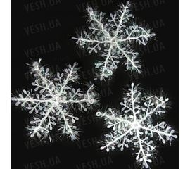 Снежинка декоративная 22х22 см уп. 3 шт., фото 1
