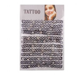 Тату чокер на шею со стразами уп. 12 шт, фото 1