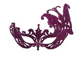 Венецианская маска Баттерфлай малиновая, фото 1