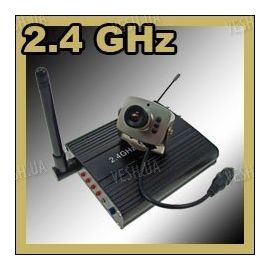 Набор беспроводная USB цифровая Wi-Fi МИНИ радио видеокамера 2.4 Ghz + приёмник видеосигнала с прямым USB подключением к компьютеру или ноутбуку (модель CRP-208 USB), фото 1