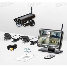 Беспроводная цифровая система видеонаблюдения с 7-ми дюймовым приёмником-монитором с защитой от перехвата (Danrou KCM-6370DR), фото 1