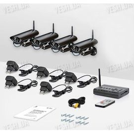 4-х камерная цифровая беспроводная система видеонаблюдения Danrou KCR-6324DRх4 (с шифрованием сигнала), фото 1