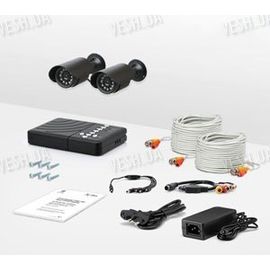 2-х камерный комплект уличного охранного видеонаблюдения со звуком CCTV CAM DVR CR-2, фото 1