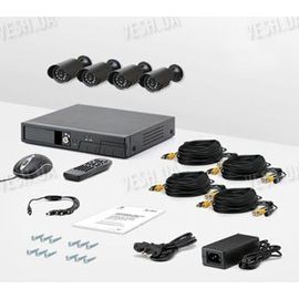 4-х камерный комплект проводного охранного видеонаблюдения CCTV CAM DCK-1001, фото 1