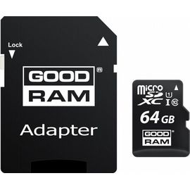 Карта памяти Goodram microSDXC 64GB UHS-I class 10 + adapter, фото 1