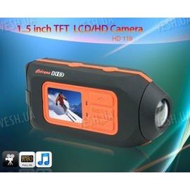 Камера для вело/мото спорта (спортивный видеорегистратор) FULL HD с LCD монитором 1920x1280@30FPS (модель FULL HD 1080 LCD), фото 1