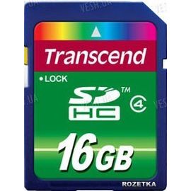 SD карта памяти Transcend SDHC 16 GB Class 4, фото 1