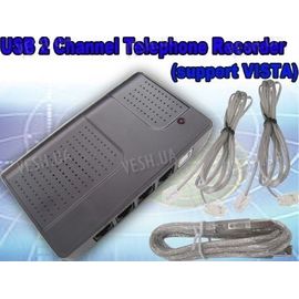 Двухканальный USB Voice Recorder - устройство для записи на ПК телефонных разговоров, фото 1