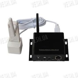 Беспроводный сетевой видео IP сервер для трансляции в интернет видео со звуком с любых камер с Wi-Fi модулем в комплекте (модель NC6200W), фото 1
