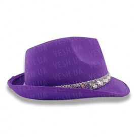 Шляпа Твист атласная фиолетовая, фото 1