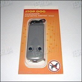 Компактный электронный ультразвуковой отпугиватель собак &quot;STOP DOG&quot; Украина + фонарик, фото 1