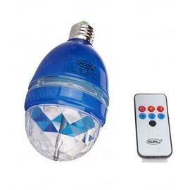 Разноцветная вращающаяся LED лампа с пультом ДУ и активацей под ритм для создания дискотечной светомузыки дома или в небольшом помещении, фото 1