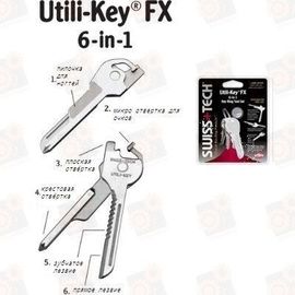 Swiss-Tech Utili-Key FX 6-in-1 в блистерной упаковке, фото 1