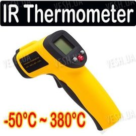 Бесконтактный цифровой ЖК ИК инфракрасный термометр пирометр -50C до +380C GM300, фото 1