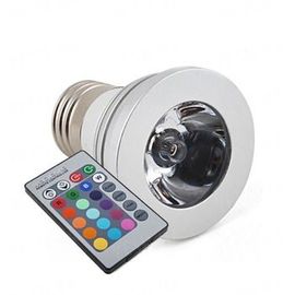 16-ти цветная 3W LED лампа с изменяющимися цветами и режимами освещения + пульт дистанционного управления (модель E-27-2T), фото 1