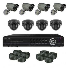 Супербюджетный 8-ми камерный комплект видеонаблюдения (4 внутренних + 4 уличные камеры), фото 1
