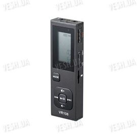 Профессиональный бюджетный недорогой цифровой диктофон на micro SD картах памяти, MP3, LCD монитором и возможностью записи с телефонной линии (модель VR-106), фото 1