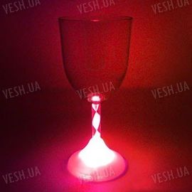 7-ми цветный светодиодный LED бокал для вина, шампанского с автоматически переливающейся подсветкой, фото 1