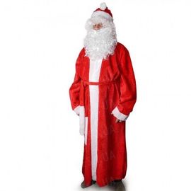 Карнавальный костюм Деда Мороза меховой красный, фото 1