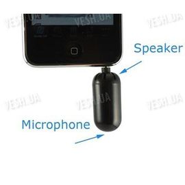 2 в 1 внешний высокочувствительный мини микрофон и динамик в одном корпусе для Iphone, iPod Touch (iTouch) Skype, фото 1