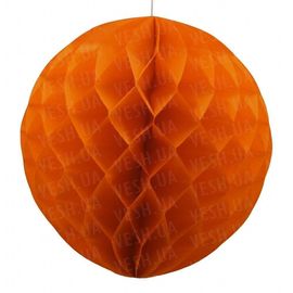 Бумажный шар соты 30 см оранжевый 0011, фото 1
