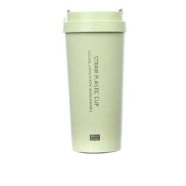 Чашка из биопластика 500мл. Крышка с ручкой Зеленый, фото 1