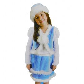 Маскарадный костюм Снегурочка меховая для малышей, фото 1