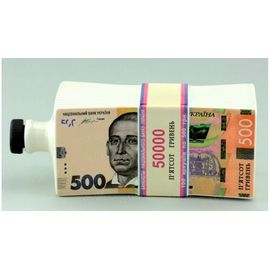 Пачка 500 гривень графин штоф 0,5 л., фото 1