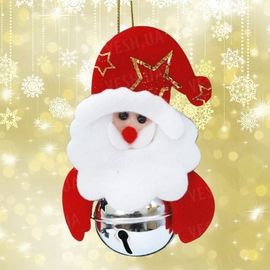 Подвеска бубенчик Дед Мороз серебро, фото 1