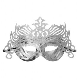 Венецианская маска Изабелла серебро, фото 1