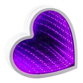 Бесконечное зеркало USB Infinity Mirror Сердце (малиновый), фото 1