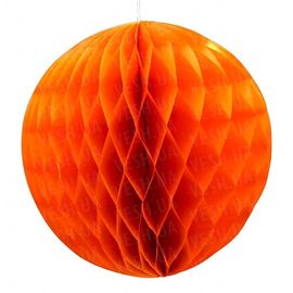 Бумажный шар соты 20 см оранжевый 0011, фото 1