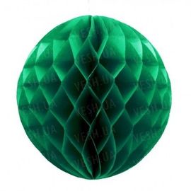 Бумажный шар соты 20 см зеленый 0015, фото 1
