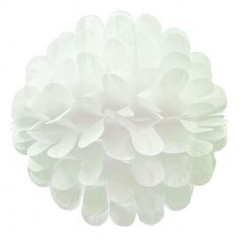 Бумажный шар цветок 30 см белый 0018, фото 1