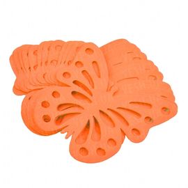 Декор бумажный Бабочки уп. 24шт оранжевый, фото 1