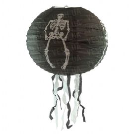 Декор подвесной 40 см черный со скелетом, фото 1