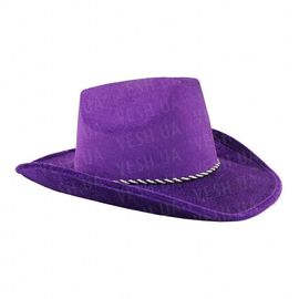 Шляпа Ковбоя велюровая фиолетовая, фото 1