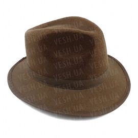 Шляпа Мужская фетровая коричневая, фото 1