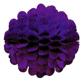Бумажный шар цветок 20 см фиолетовый 0021, фото 1