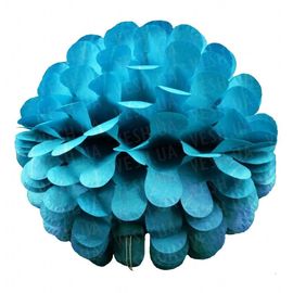 Бумажный шар цветок 30 см лазурный 0003, фото 1