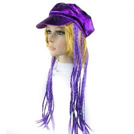 Кепка женская с косичками фиолетовая, фото 1