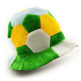 Шапка Футбольный мяч велюр желто зеленый, фото 1