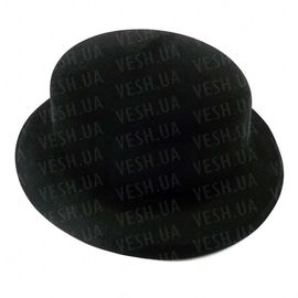 Шляпа Котелок флок черная, фото 1