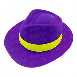 Шляпа Мужская пластик с лентой фиолетовая, фото 1