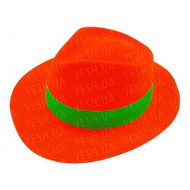 Шляпа Мужская пластик с лентой оранжевая, фото 1