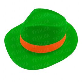 Шляпа Мужская пластик с лентой зеленая, фото 1