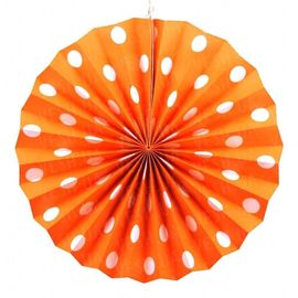 Веерный круг картон 30 см оранжевый 0011, фото 1