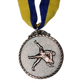Медаль Спортивная маленькая Единоборства бронза, фото 1