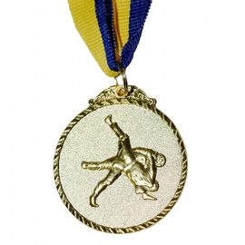 Медаль Спортивная маленькая Единоборства золото, фото 1